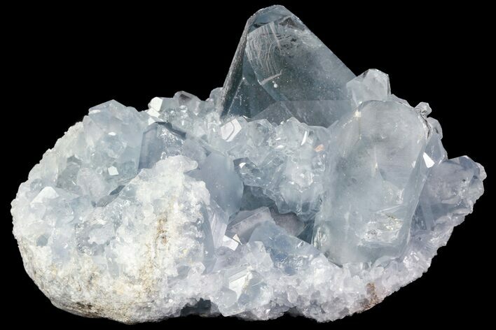 Sky Blue Celestine (Celestite) Crystal Cluster - Madagascar #75944
